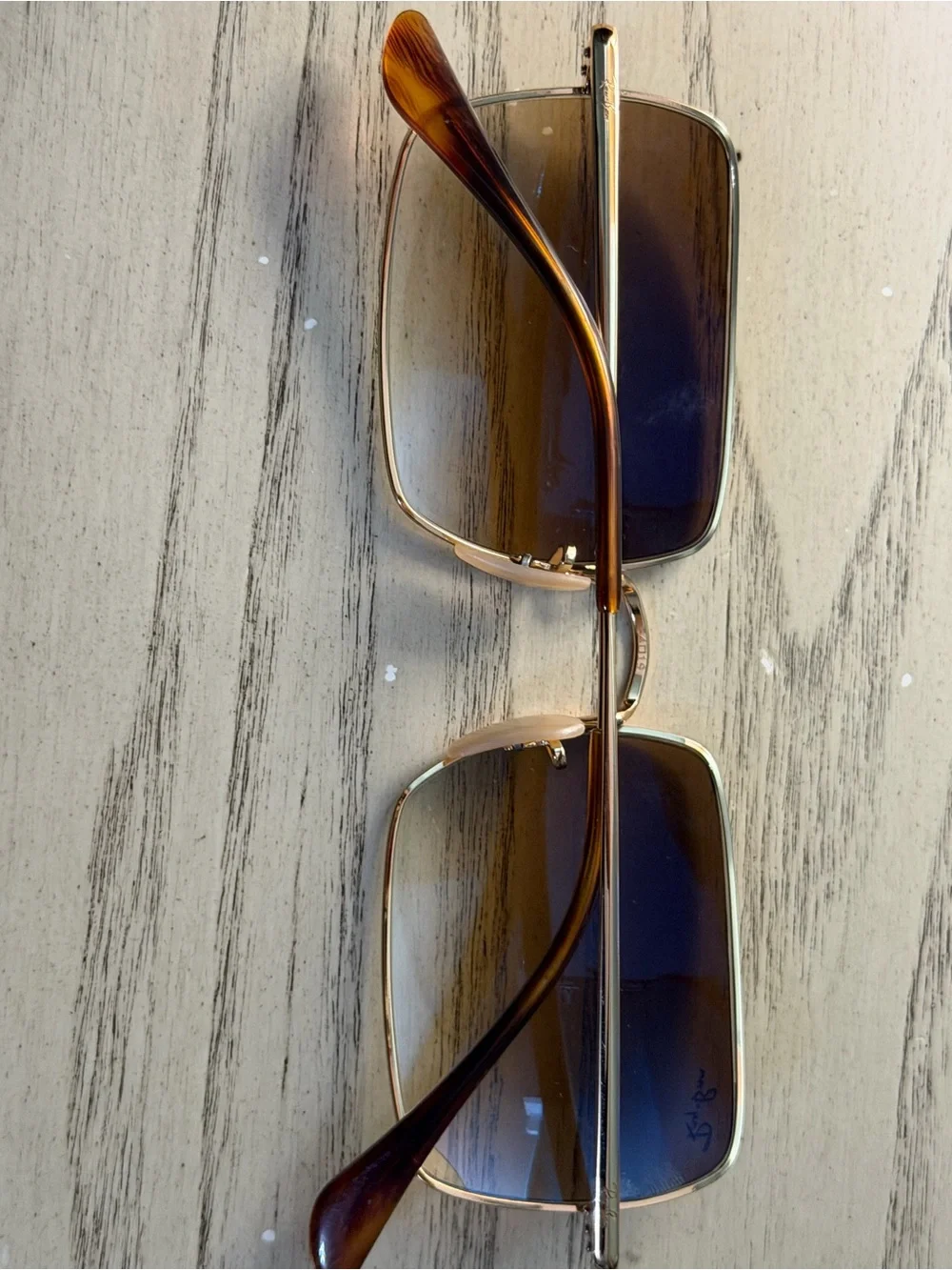 Ray-Ban Gold Frame with Brown Lenses Sunglasses